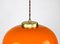 Mid-Century Orange Glass Pendant Lamp 13