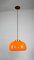 Mid-Century Orange Glass Pendant Lamp 5