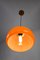 Lampe à Suspension Mid-Century en Verre Orange 11