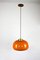 Lampe à Suspension Mid-Century en Verre Orange 2