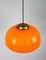 Mid-Century Orange Glass Pendant Lamp 8