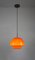 Lámpara colgante Mid-Century de vidrio naranja, Imagen 8