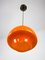 Mid-Century Orange Glass Pendant Lamp 6