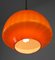 Mid-Century Orange Glass Pendant Lamp 12