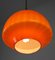 Mid-Century Orange Glass Pendant Lamp, Image 12