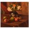 Danish Still Life with Flowers and Fruits Oil on Canvas, Image 1