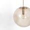 Large Blown Light Smoked Pendant Lamp from Glashütte Limburg, 1960s 4