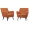 Upholstered Lounge Chairs, Germany, 1950s, Set of 2 1