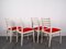 Mid-Century White Dining Chairs from Benze, 1970s, Set of 4 4