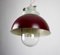 Vintage Burgundy Industrial Pendant Lamp from TEP 4