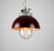 Vintage Burgundy Industrial Pendant Lamp from TEP 12