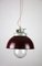 Vintage Burgundy Industrial Pendant Lamp from TEP 2