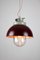 Vintage Burgundy Industrial Pendant Lamp from TEP 7
