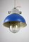 Vintage Blue Small Industrial Pendant Lamp from TEP 4