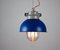 Vintage Blue Small Industrial Pendant Lamp from TEP 6
