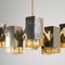 Lámpara de techo Cubic vintage de 9 luces de Gaetano Sciolari, años 70, Imagen 12