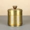 Bauhaus Hand-Turned Brass Box with Copper Handle, 1930s 1