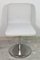 White Canvas Seat & Backrest Chairs with Chromed Steel Base, 1970s, Set of 4 1