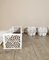 Modern White Cast Iron Planters from F.A.I.M. Italia Brevettato, 1980s, Set of 6 2