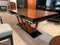 Expandable Art Deco Dining Table, Walnut and Black Lacquer, France, circa 1930, Image 2