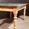 Pine Farm Table with a Drawer and Top Painted in Farrow & Ball 13