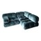 Blue Velvet Camaleonda Modular Sofa by Mario Bellini for B&B Italia / C&B Italia, 1976, Set of 7, Image 9