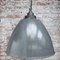 Industrial Light Grey Enamel and Cast Iron Pendant Lamp 6