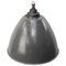 Lámpara colgante industrial de hierro fundido y esmalte gris claro, Imagen 2