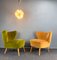 German Moss Green & Mustard Cocktail Chairs, 1950s, Set of 2, Image 1