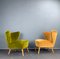 German Moss Green & Mustard Cocktail Chairs, 1950s, Set of 2 4