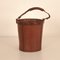 Vintage Brown Leather Paper Basket, Image 14