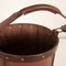 Vintage Brown Leather Paper Basket, Image 13