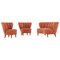 Swedish Seating Group in the Style of Otto Schulz, 1940s, Set of 3 1