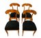 Biedermeier Shovel Chairs, Cherry Veneer, South Germany, 1820s, Set of 4 2