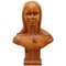 French Women Bust Sculpture Marianne Goddess of Liberty in Solid Wood, 1960s 1
