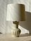 Art Deco Creme Colored Ceramic Table Lamp from Upsala-Ekeby, 1940s 1