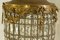 Empire Style Chiseled Brass Friezes & Glass Drops Pinecone-Shaped Lantern, 1960s 5