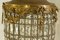Empire Style Chiseled Brass Friezes & Glass Drops Pinecone-Shaped Lantern, 1960s, Image 5