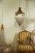 Lampade in stile imperiale in ottone cesellato e lanterna in vetro, anni '60, Immagine 8