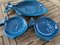 Blaues Vintage Geschirr aus Steingut, 1960er, 7er Set 1