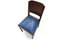 Art Deco Dining Chairs with Blue Seat, Set of 6, Image 10