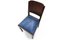 Art Deco Esszimmerstühle mit Blauem Sitz, 6er Set 10