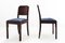 Art Deco Dining Chairs with Blue Seat, Set of 6 5