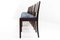 Art Deco Dining Chairs with Blue Seat, Set of 6 3