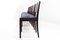 Art Deco Dining Chairs with Blue Seat, Set of 6, Image 3