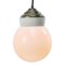 White Porcelain Opaline Milk Glass Vintage Brass Pendant Light, Image 2