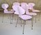 Sedie Ant rosa di Arne Jacobsen per Fritz Hansen, anni '70, set di 6, Immagine 1