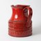 Roter Vintage Keramikkrug aus Keramik von Aldo Londi für Bitossi, 1970er 2