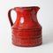 Vintage Rimini Red Ceramic Jug by Aldo Londi for Bitossi, 1970s 3