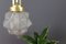 Lámpara colgante Art Déco de latón y vidrio esmerilado blanco, Imagen 5